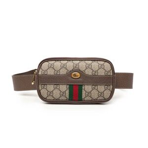 GUCCI Supreme Web Ophidia Belt Bag